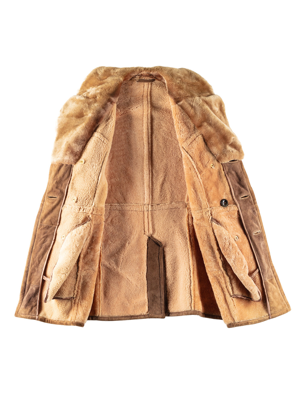 Vintage 70's Men Sheepskin Coat in BeigeVN389