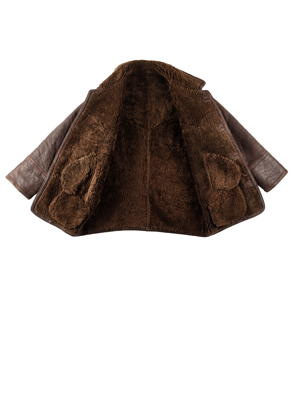 Vintage 90's Men Sheepskin Coat in BrownVN183