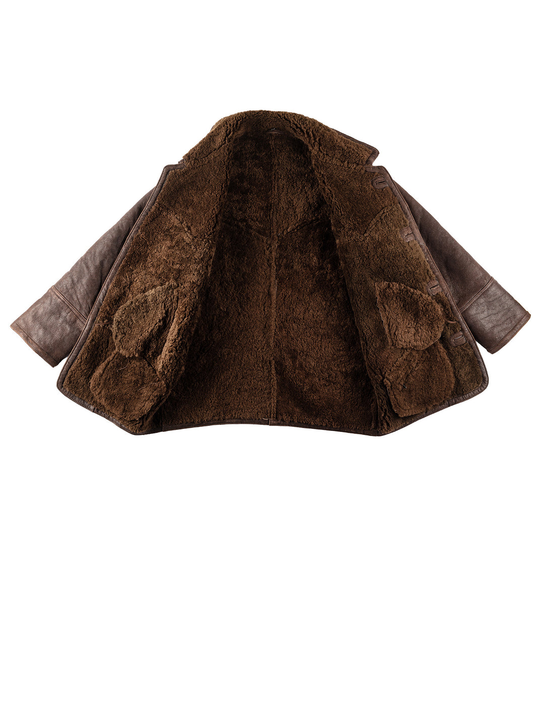Vintage 90's Men Sheepskin Coat in BrownVN183