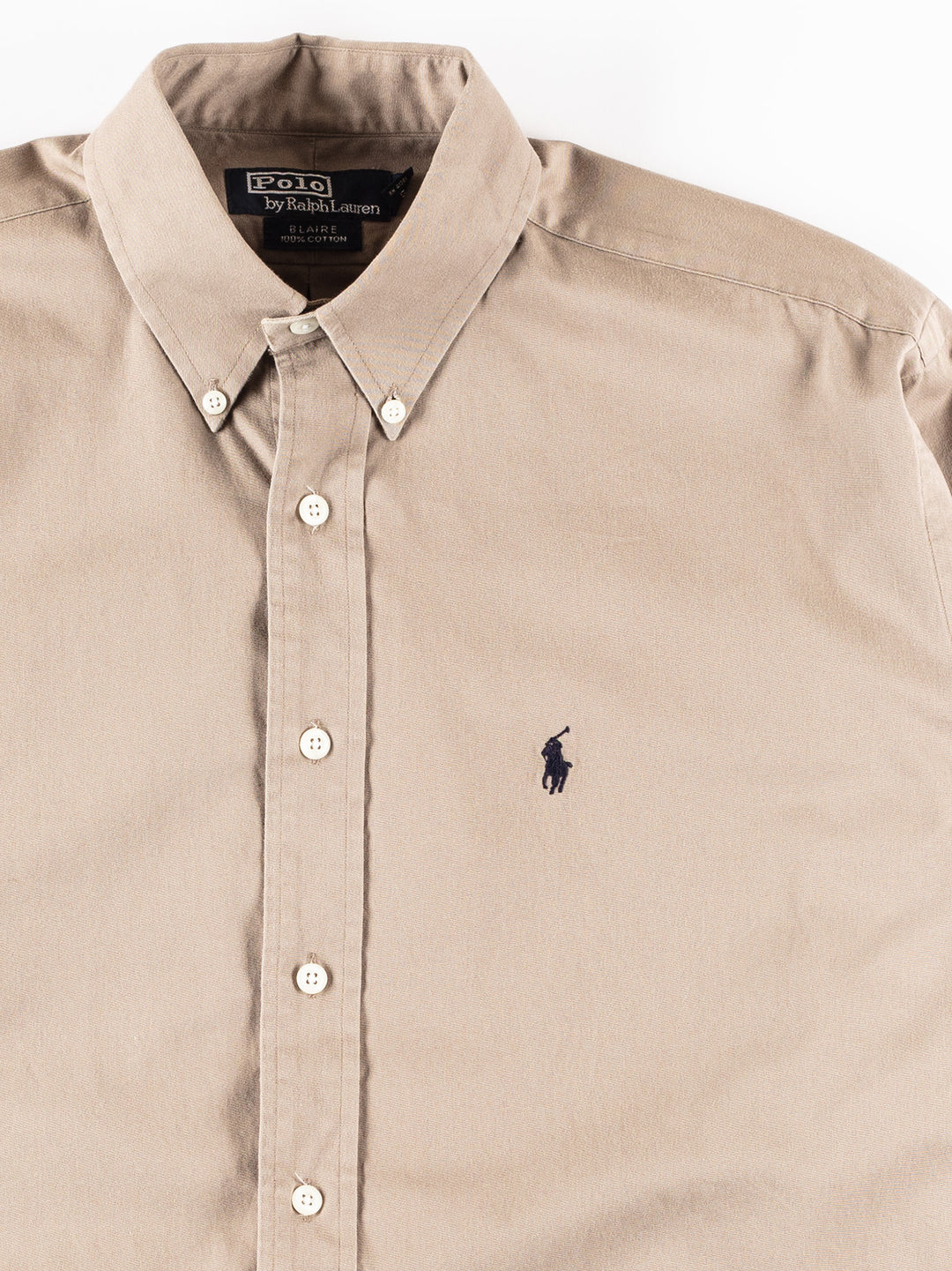 Vintage 90's Men Ralph Lauren Shirt in Beige