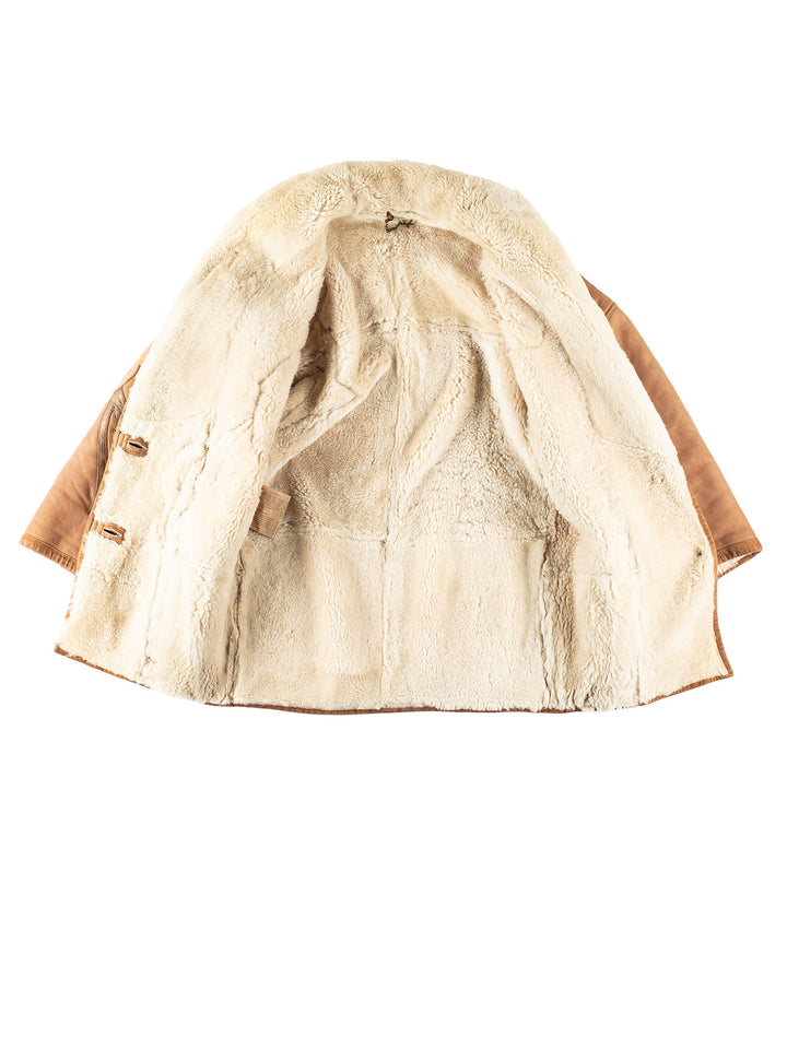 Vintage 80's Women Sheepskin Coat in BrownMN198
