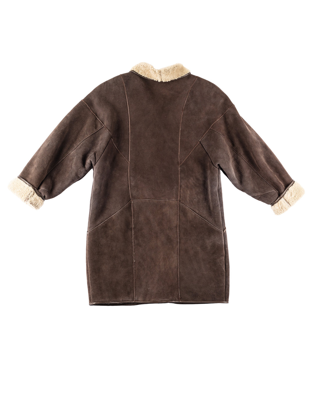 Vintage 80's Women Sheepskin Jacket in Brown