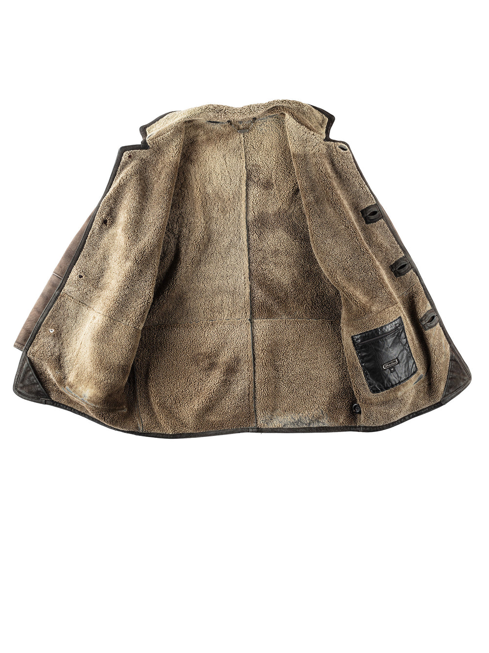 Vintage 90's Men Sheepskin Coat in BrownVN167