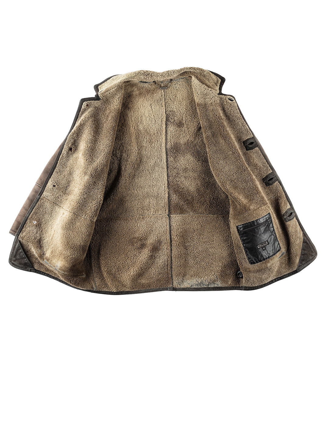 Vintage 90's Men Sheepskin Coat in BrownVN167