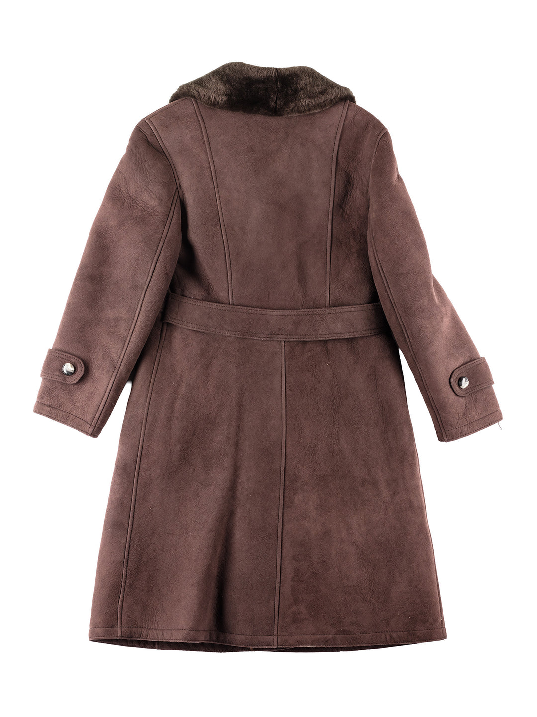 Vintage 80's Women Sheepskin Coat in Brown
