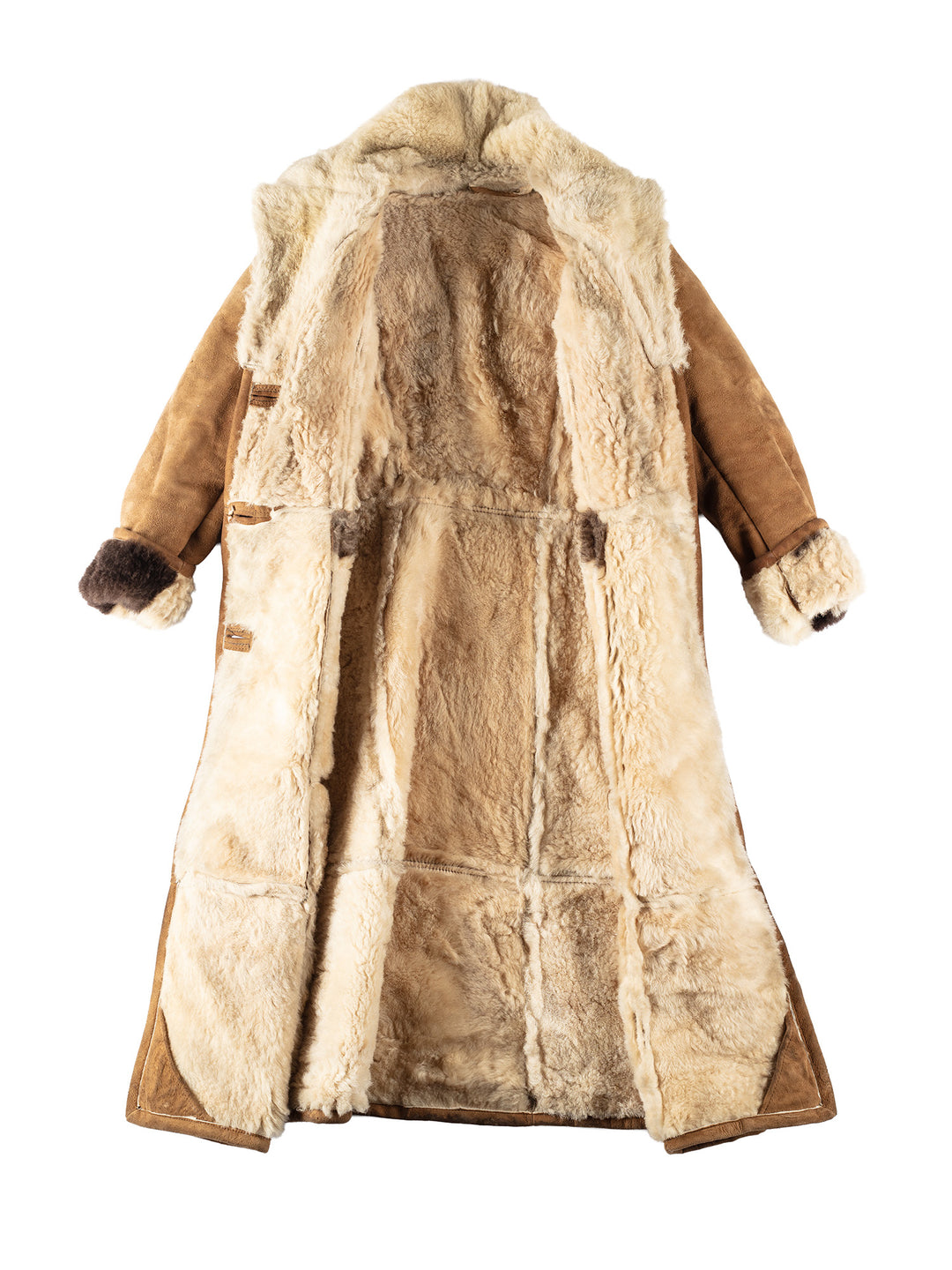 Vintage 70's Women Sheepskin Coat in BeigeMN159