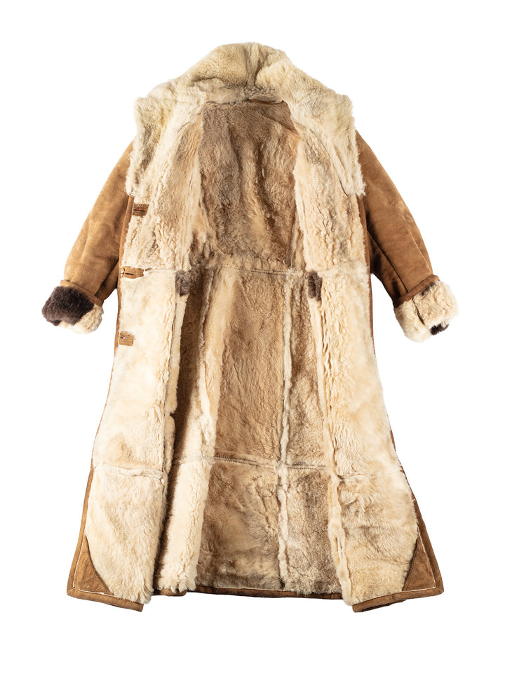 Vintage 70's Women Sheepskin Coat in BeigeMN159