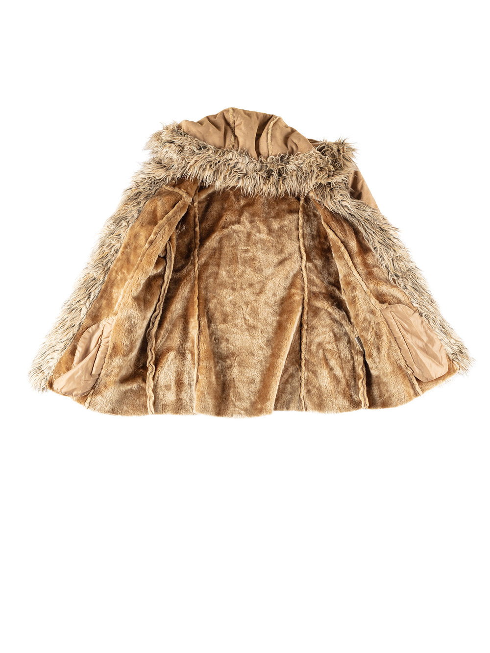 Vintage 70's Women Sheepskin Coat in BeigeMN655