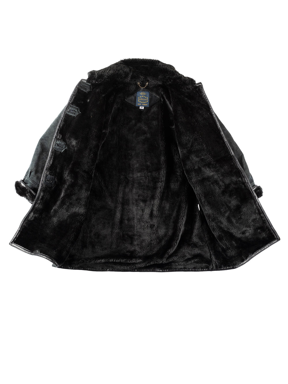 Vintage 90's Women Faux Sheepskin Coat in BlueMN191