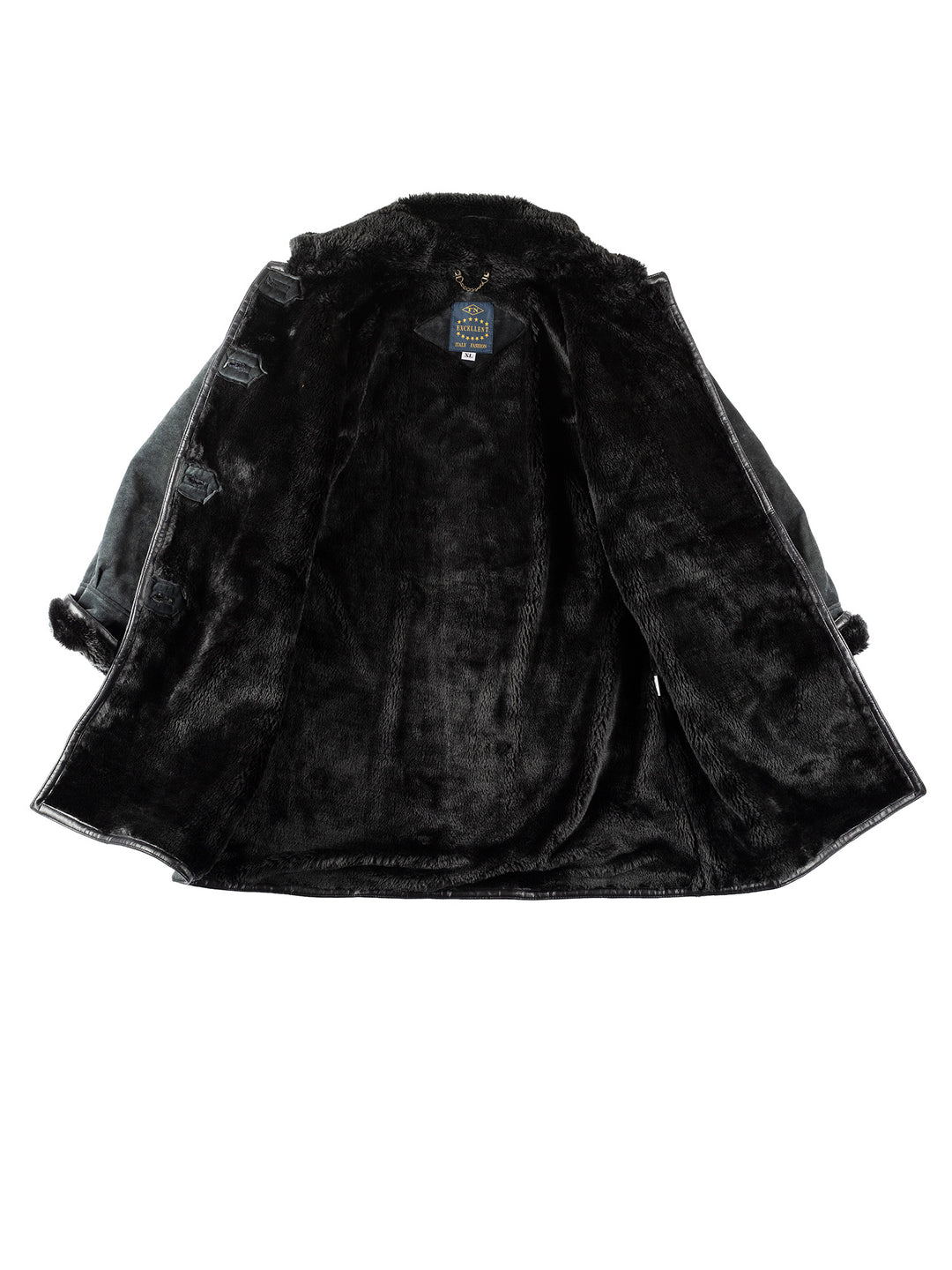 Vintage 90's Women Faux Sheepskin Coat in BlueMN191