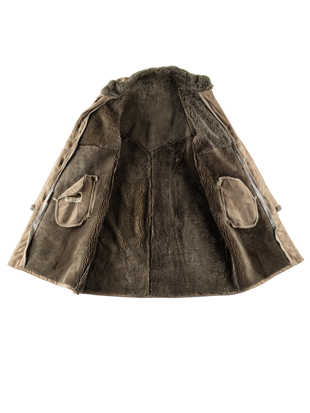Vintage 70's Women Sheepskin Coat in BeigeMN669