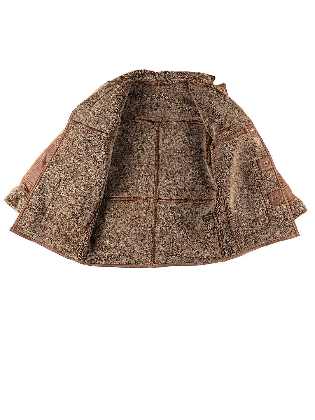 Vintage 80's Men Sheepskin Coat in BrownVN215