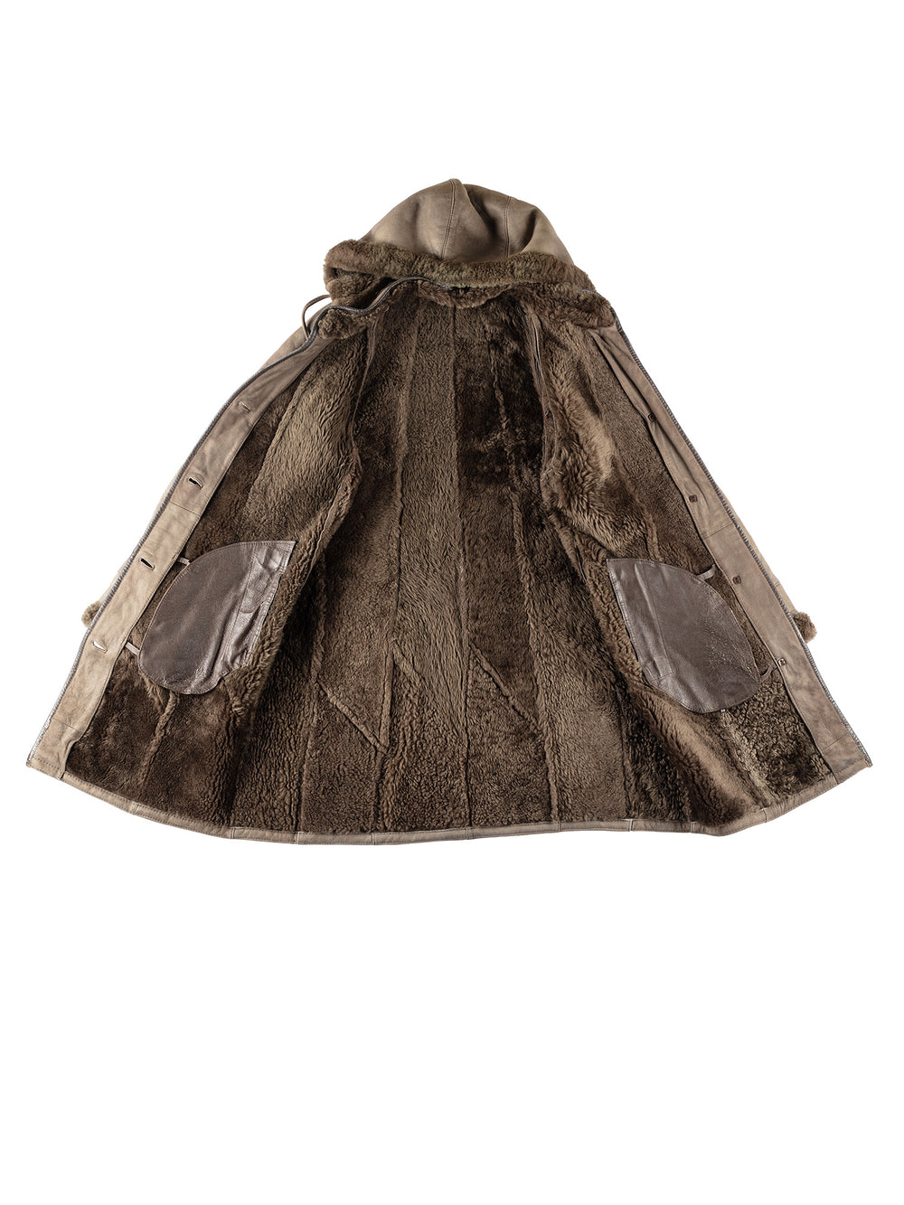 Vintage 90's Women Sheepskin Coat in GrayMN208