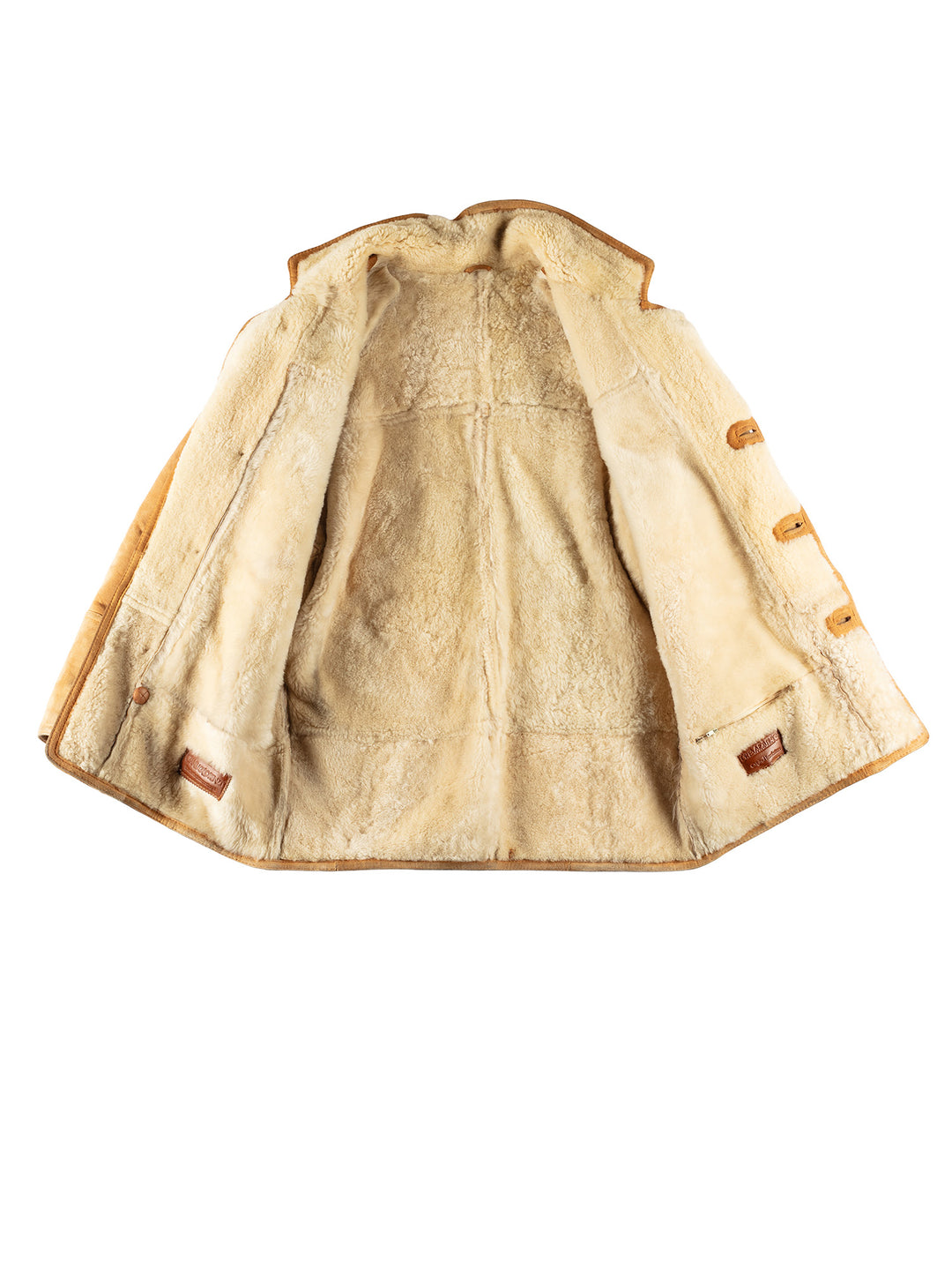Vintage 80's Men Sheepskin Coat in BrownVN618