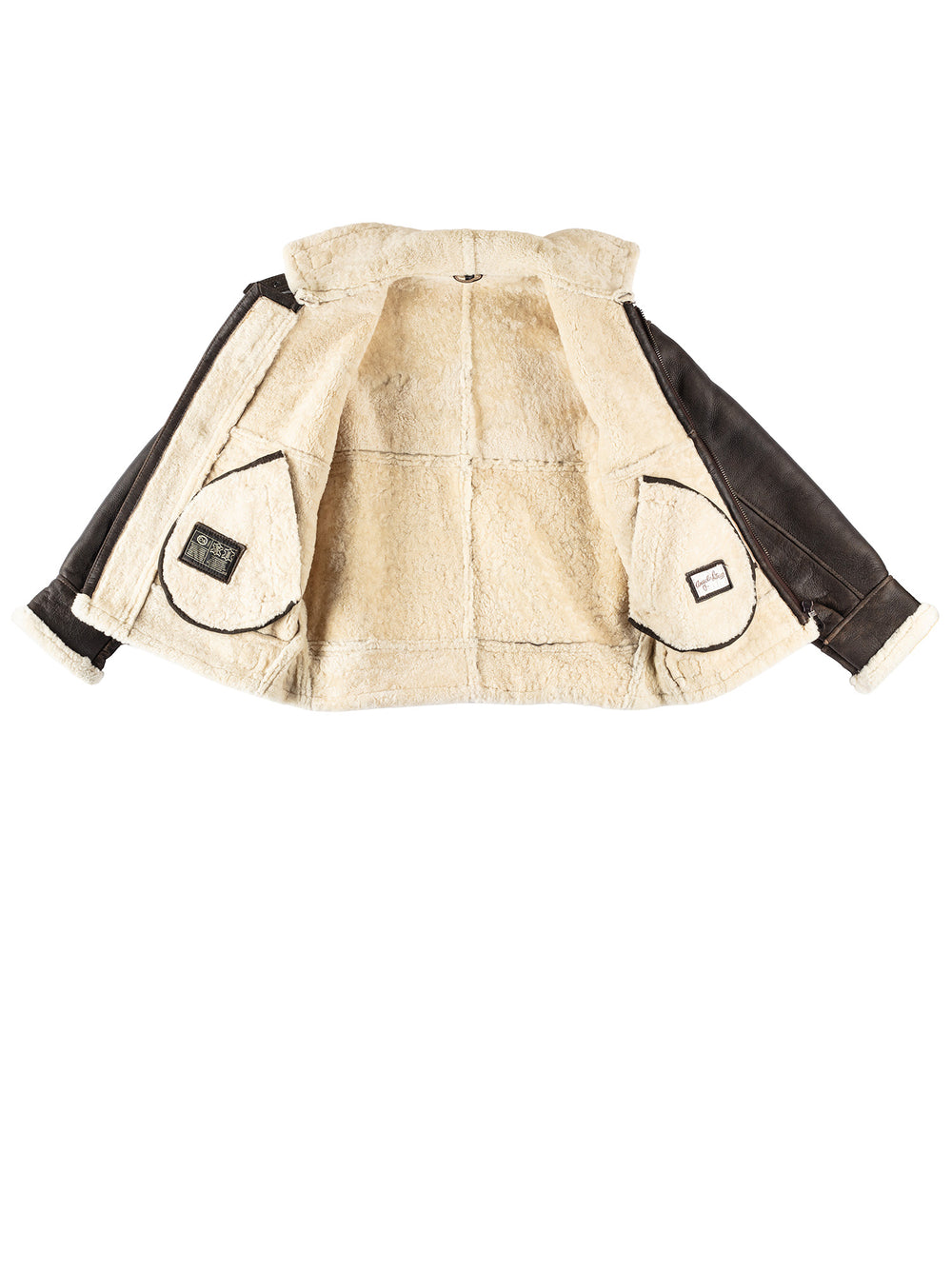 Vintage 80's Men Sheepskin Jacket in BrownVN354