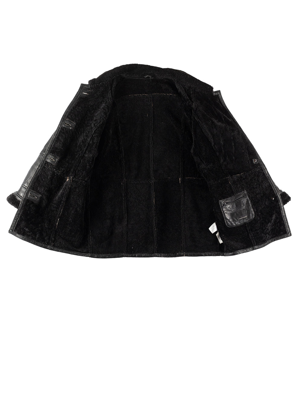 Vintage 90's Women Sheepskin Coat in BlackMN203