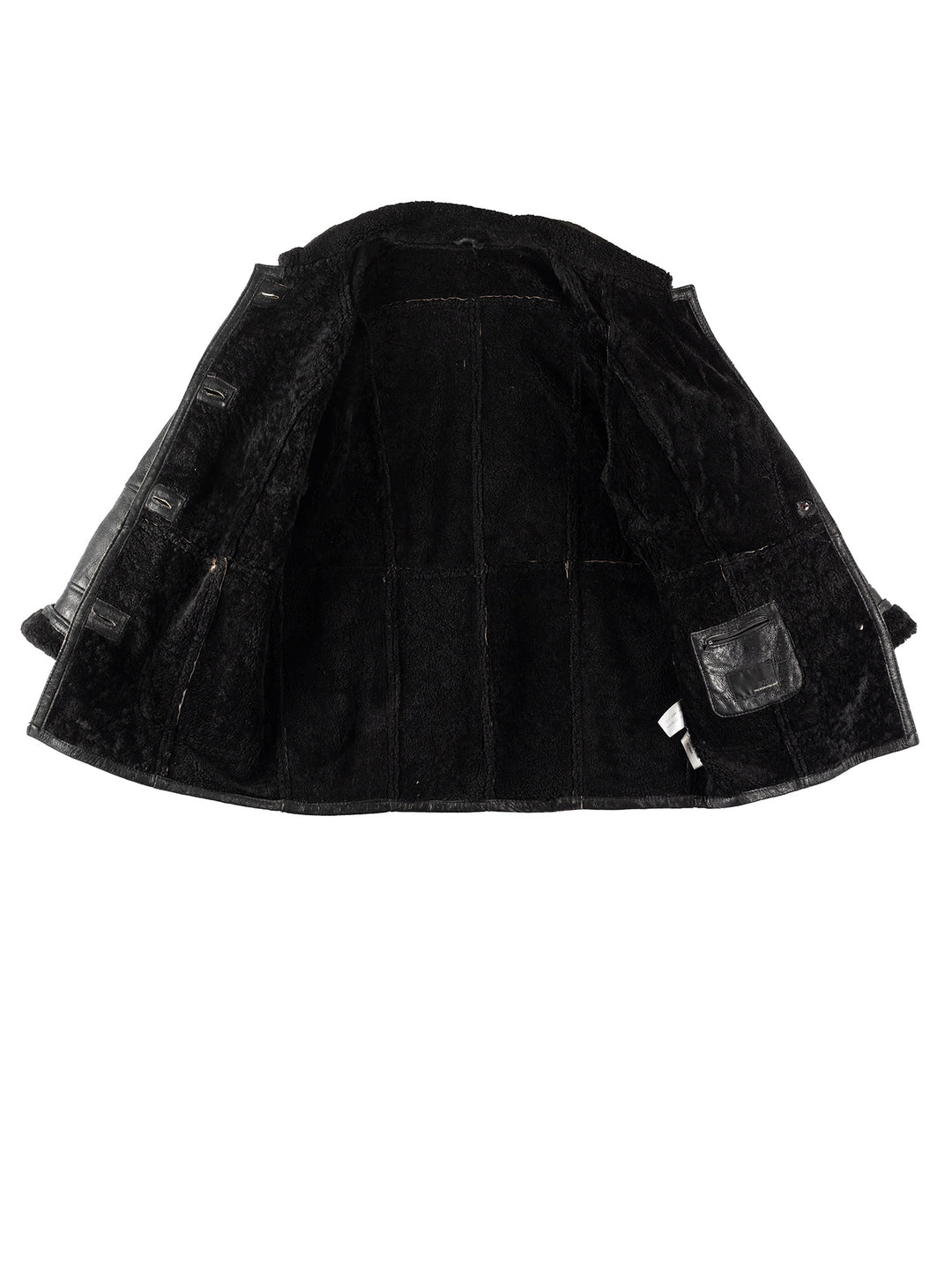 Vintage 90's Women Sheepskin Coat in BlackMN203