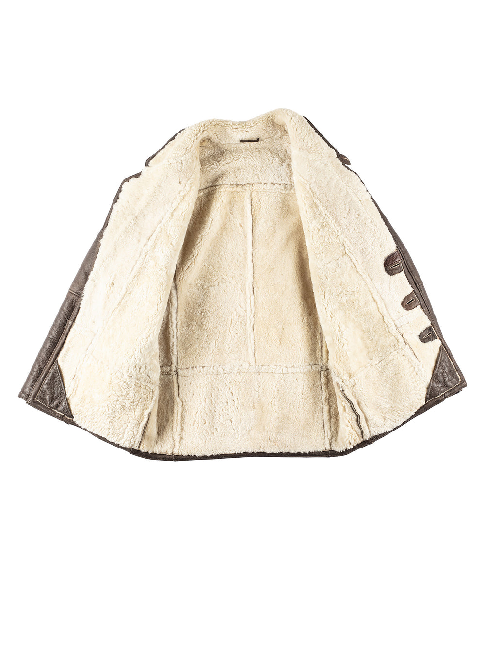 Vintage 80's Men Sheepskin Coat in BrownVN209