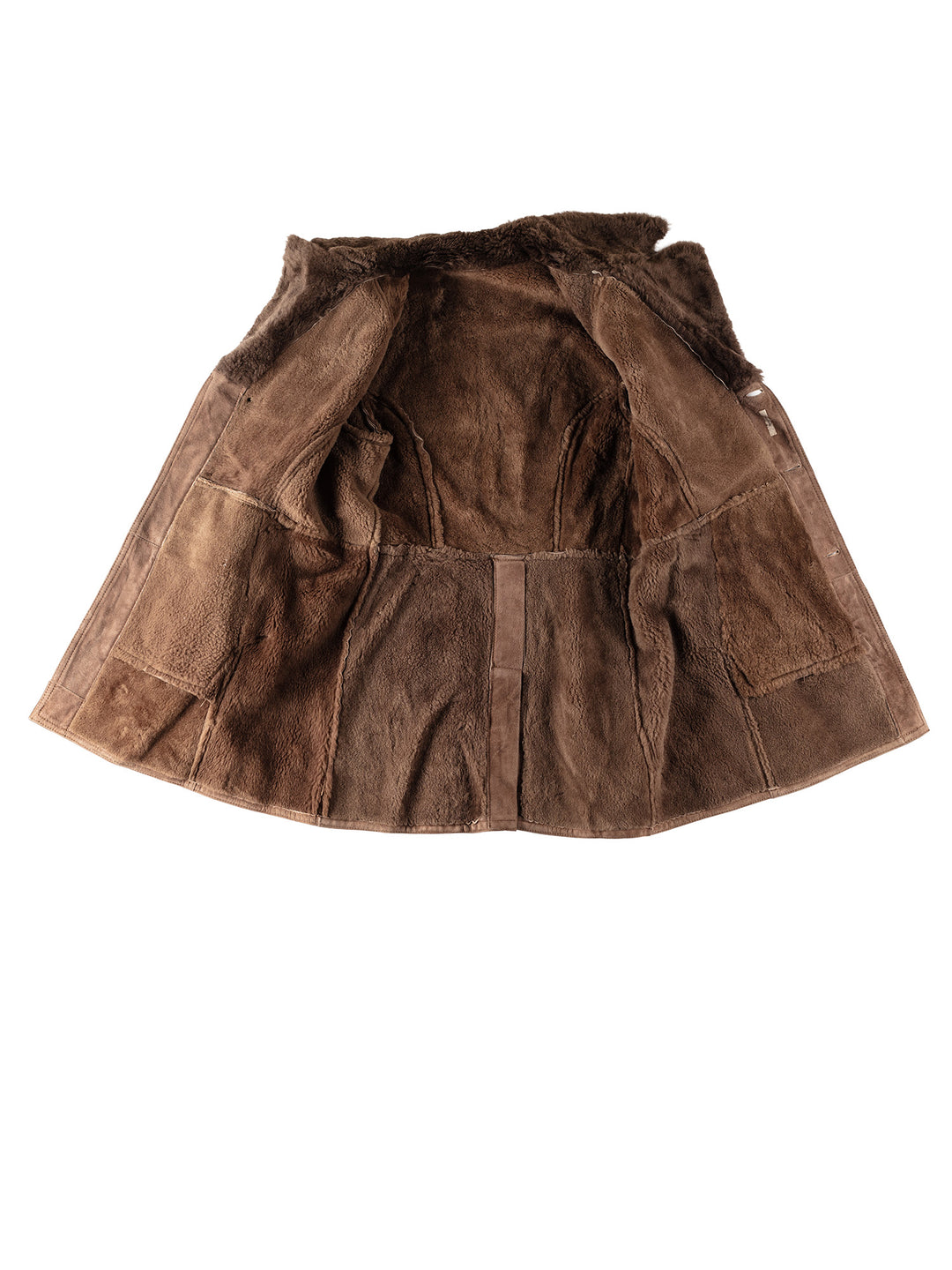 Vintage 70's Men Sheepskin Coat in BrownVN349