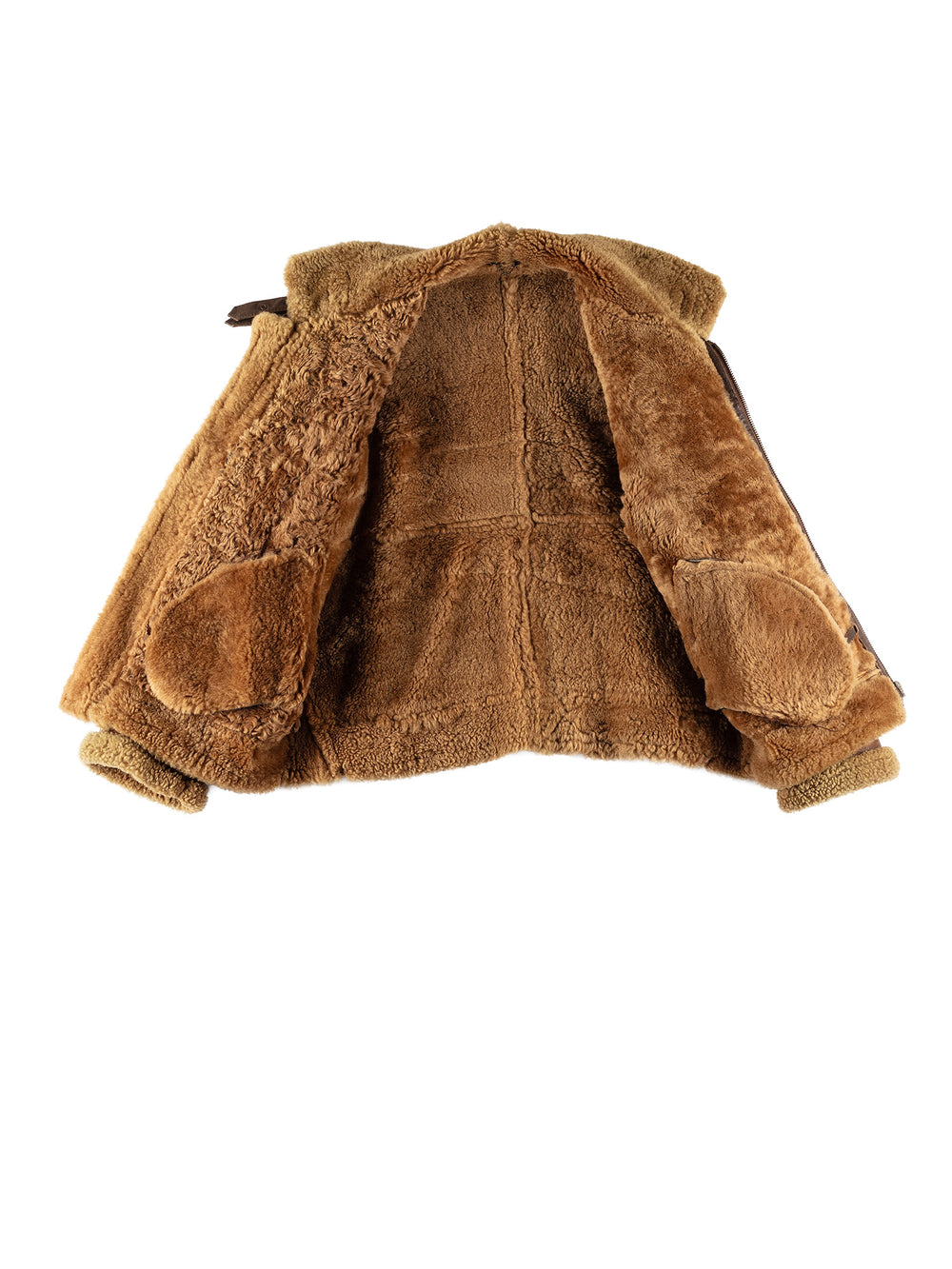 Vintage 80's Men Sheepskin Jacket in BrownVN619