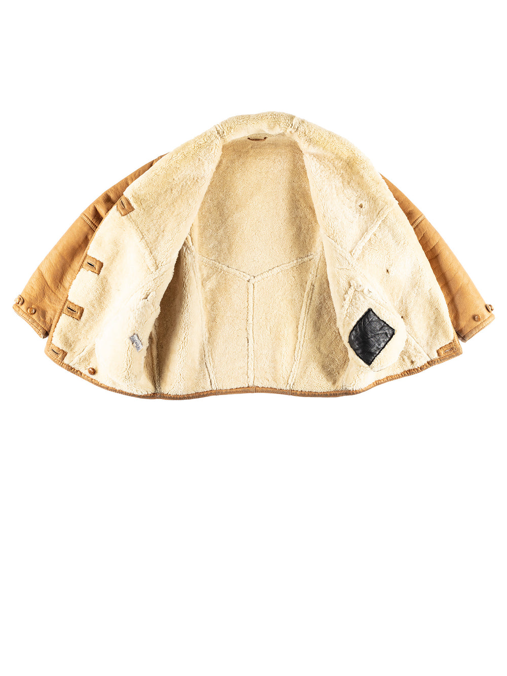 Vintage 80's Women Sheepskin Coat in BrownMN422