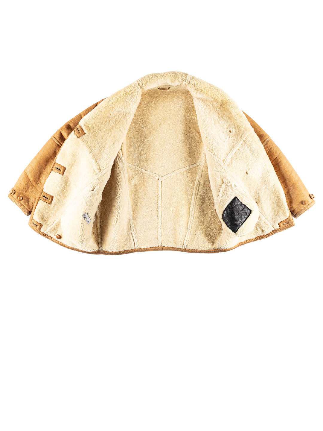 Vintage 80's Women Sheepskin Coat in BrownMN422