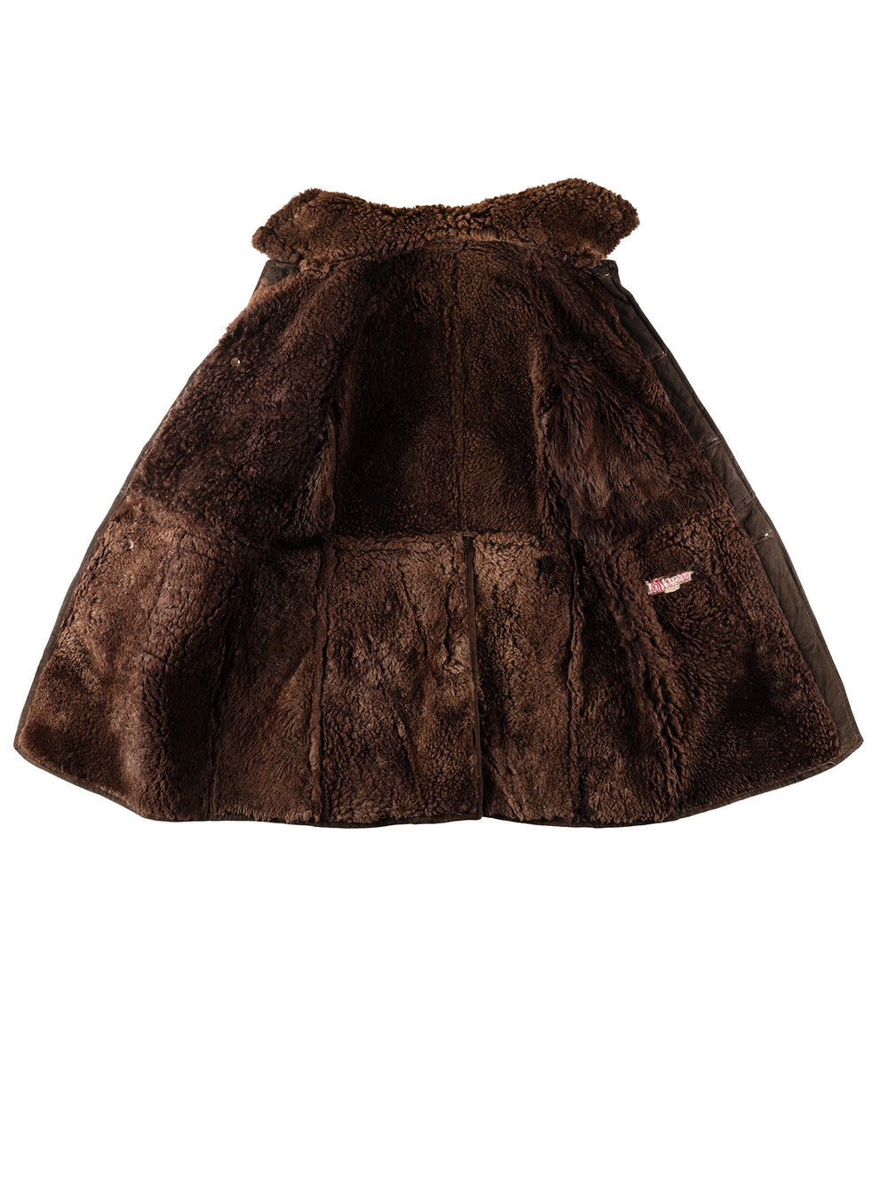 Vintage 80's Men Sheepskin Coat in BrownVN402