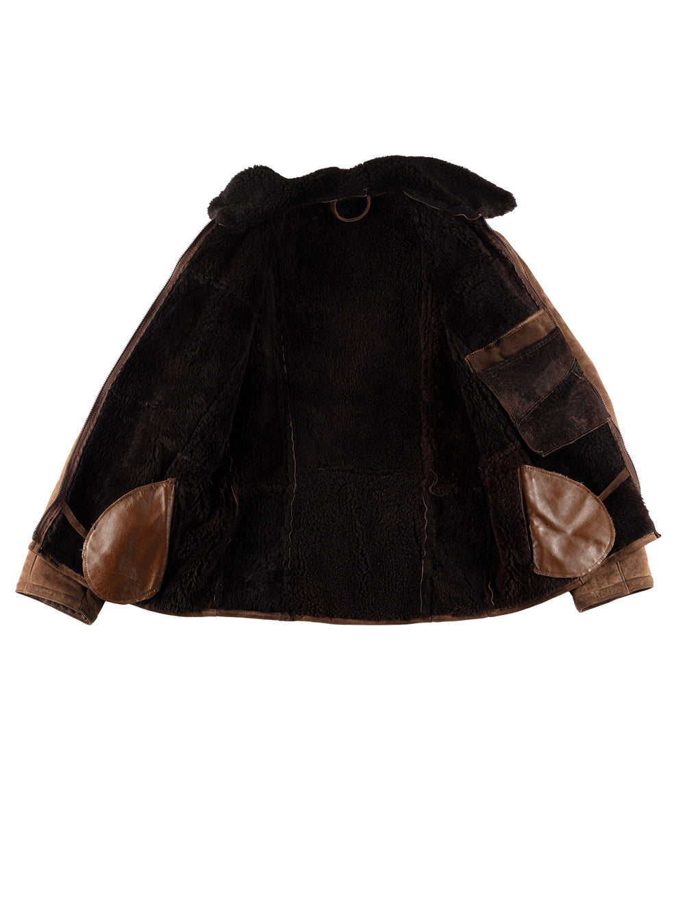 Vintage 80's Men Sheepskin Jacket in BrownVN479