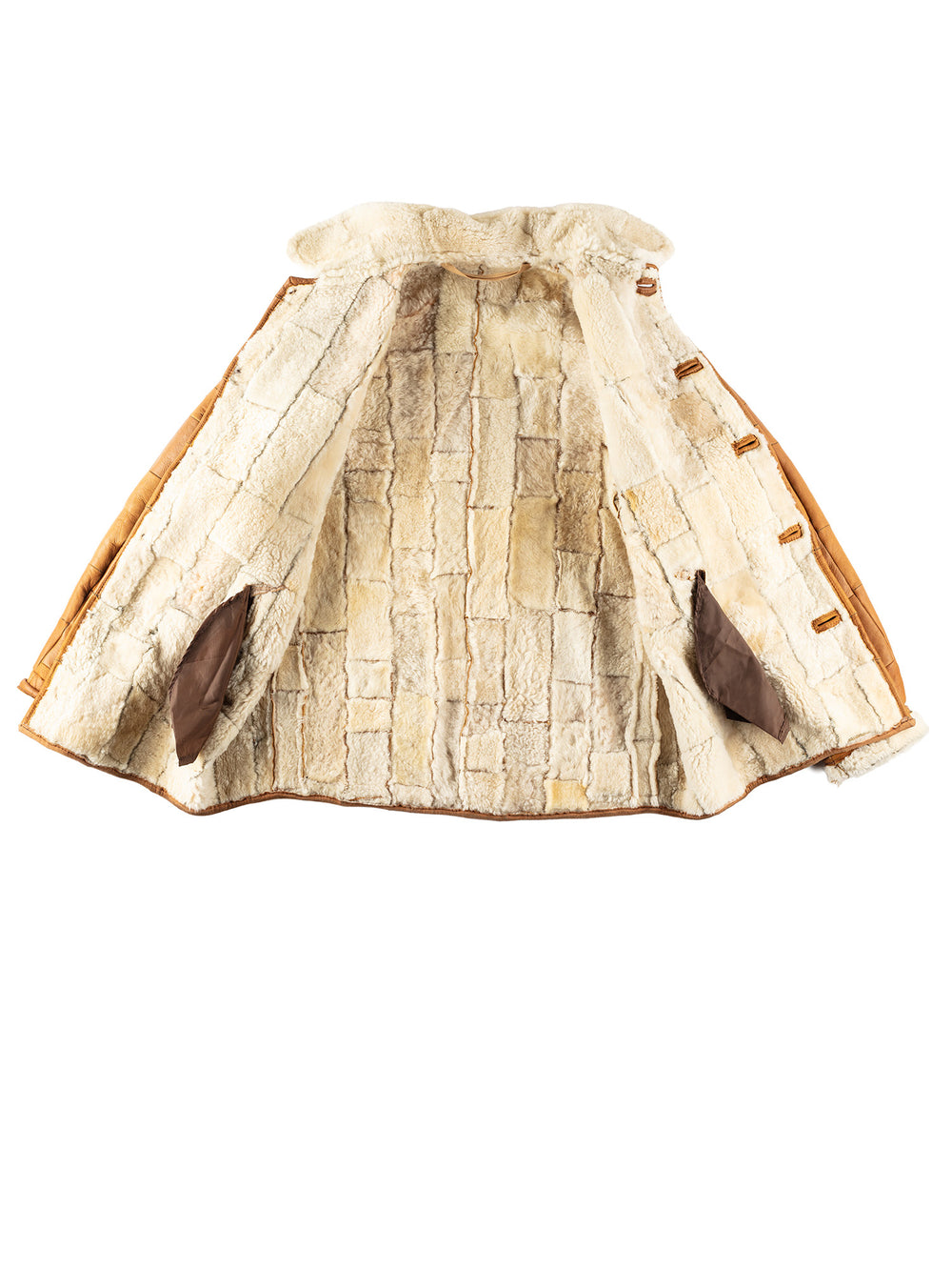 Vintage 90's Men Sheepskin Coat in BrownVN170