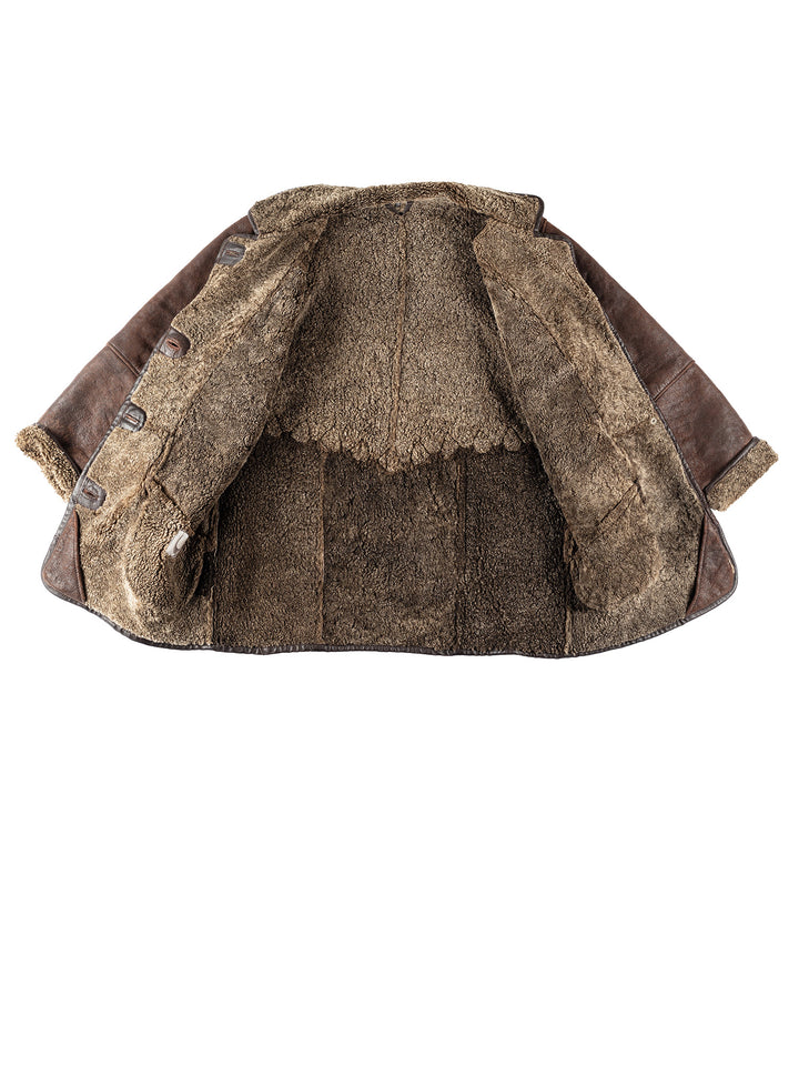 Vintage 70's Women Sheepskin Coat in BrownMN202