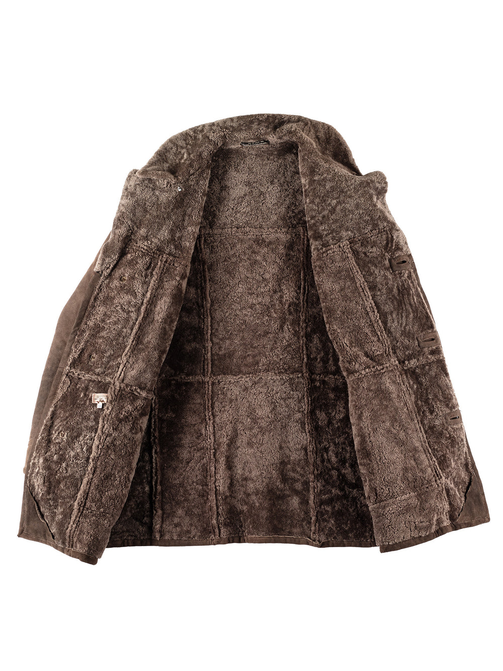 Vintage 80's Men Sheepskin Coat in BrownVN107