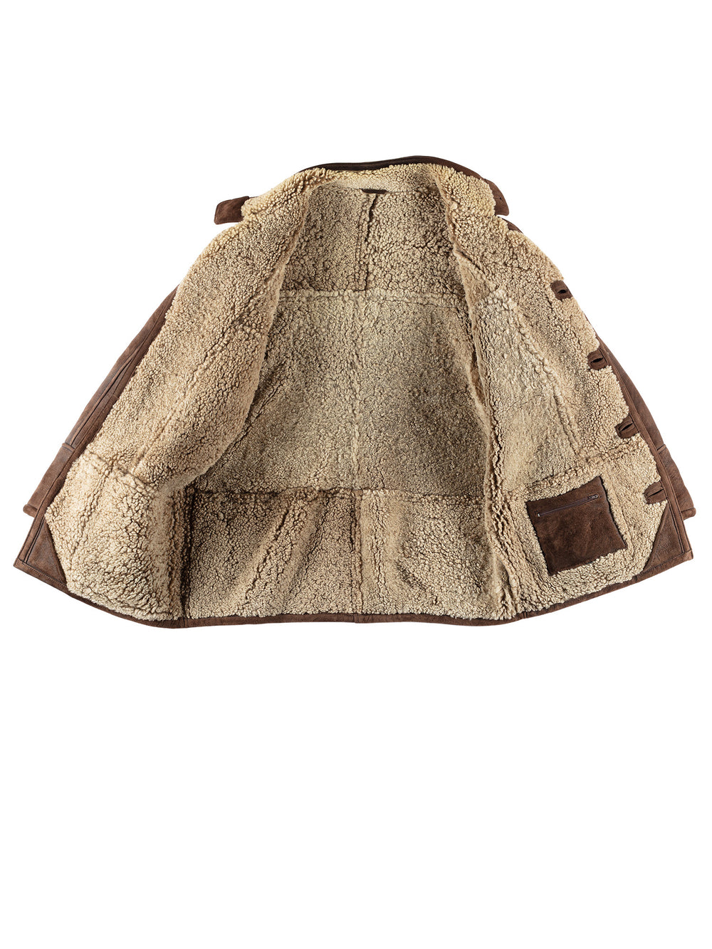 Vintage 80's Men Sheepskin Coat in BrownVN487