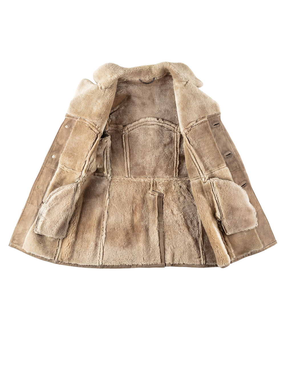 Vintage 70's Men Sheepskin Coat in GrayVN139