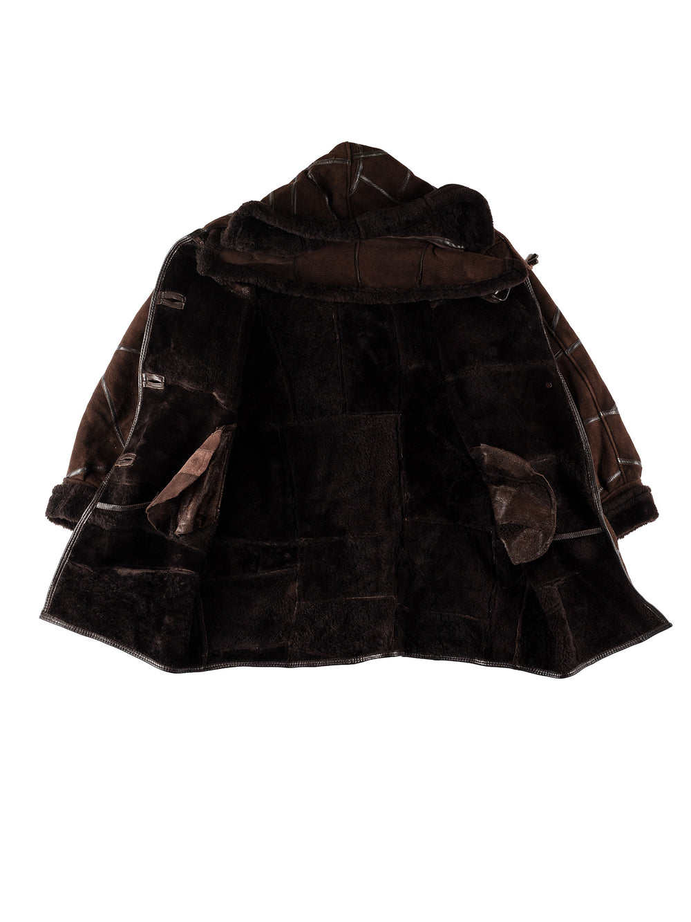 Vintage 80's Women Sheepskin Coat in BrownMN514