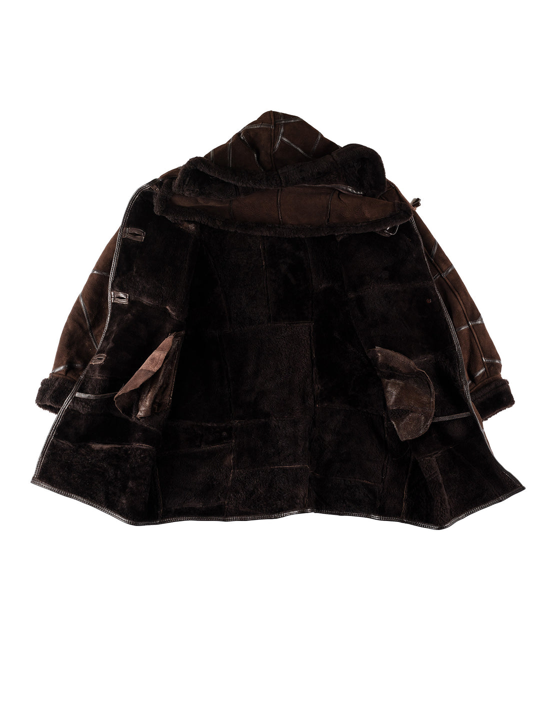 Vintage 80's Women Sheepskin Coat in BrownMN514