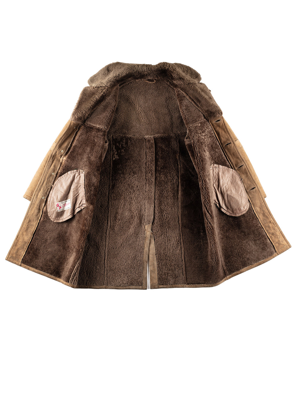 Vintage 80's Men Sheepskin Coat in BeigeVN176