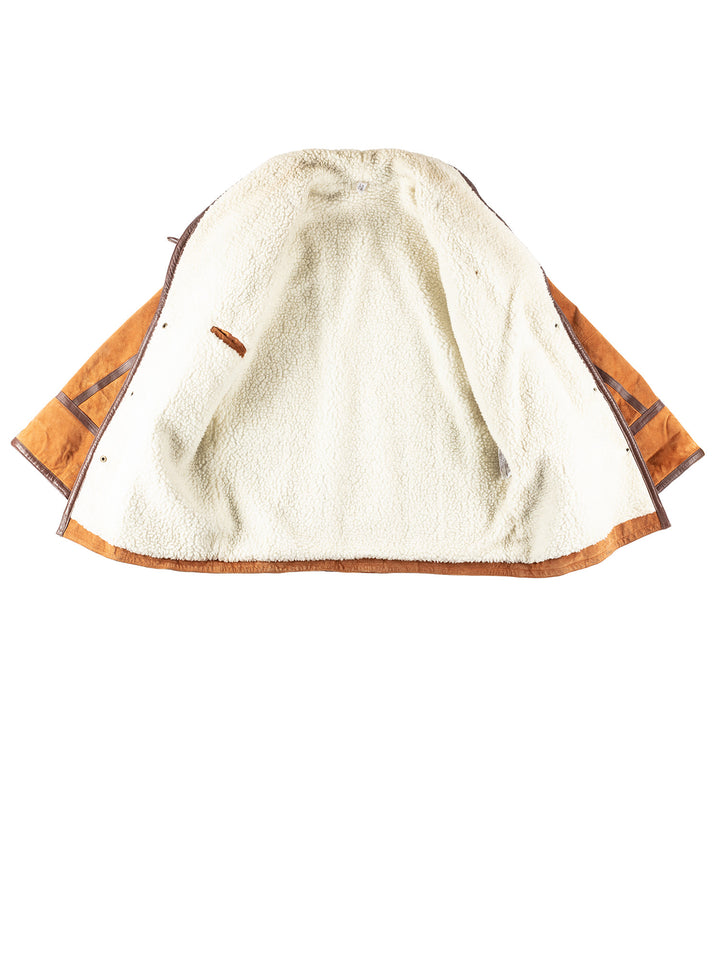 Vintage 90's Women Sheepskin Coat in BrownMN207