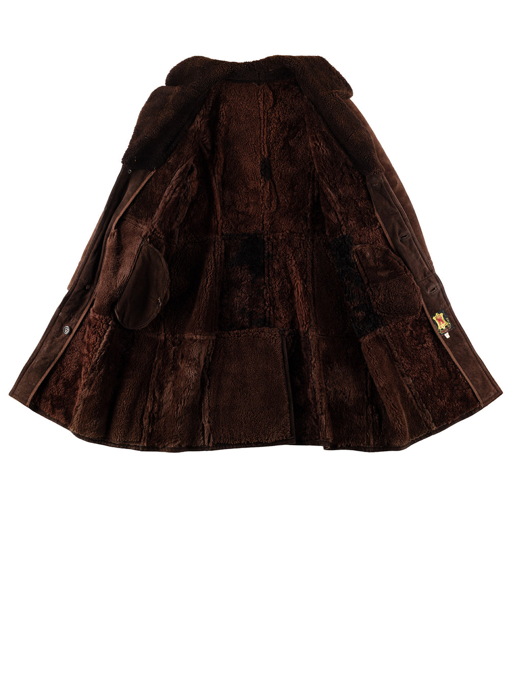 Vintage 70's Men Sheepskin Coat in BrownVN507