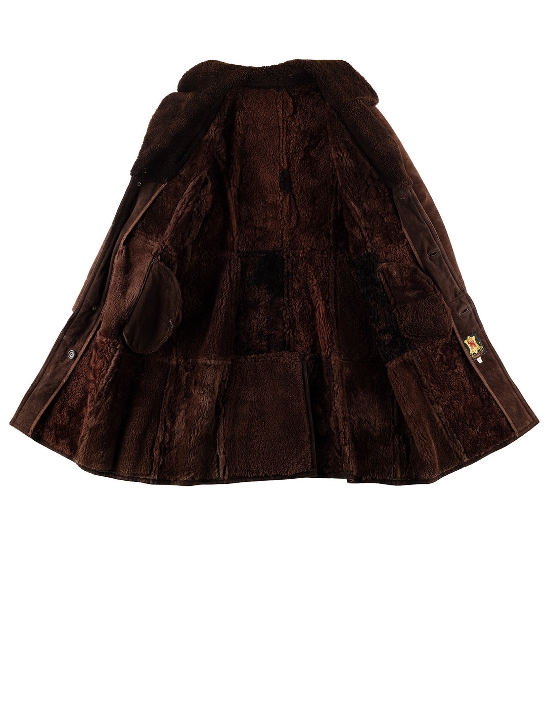 Vintage 70's Men Sheepskin Coat in BrownVN507