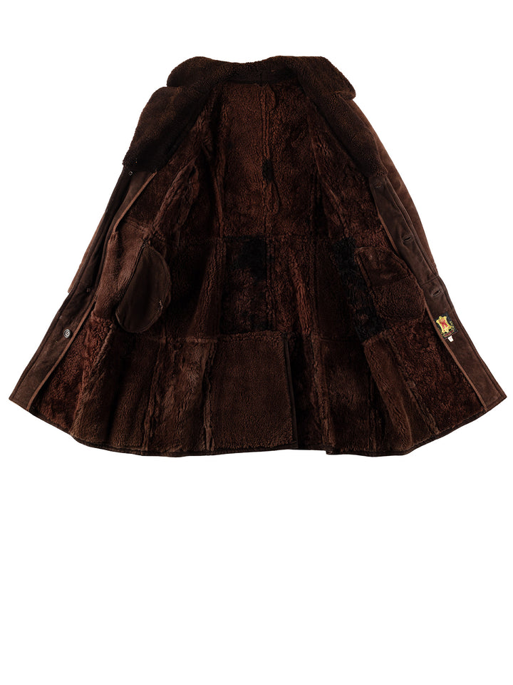 Vintage 70's Men Sheepskin Coat in BrownVN507