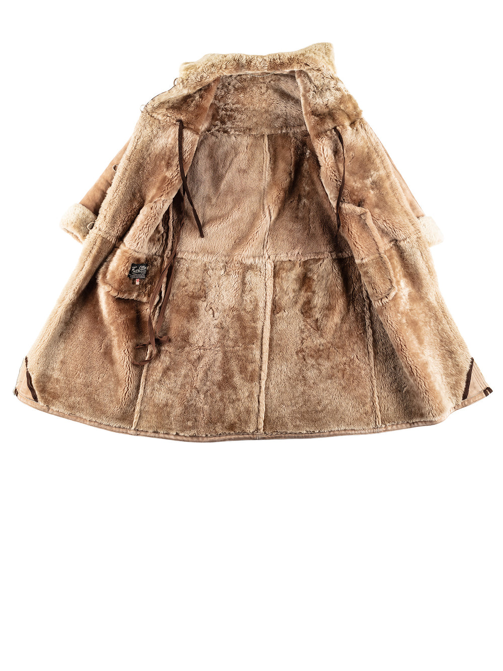 Vintage 70's Women Sheepskin Coat in BrownMN438
