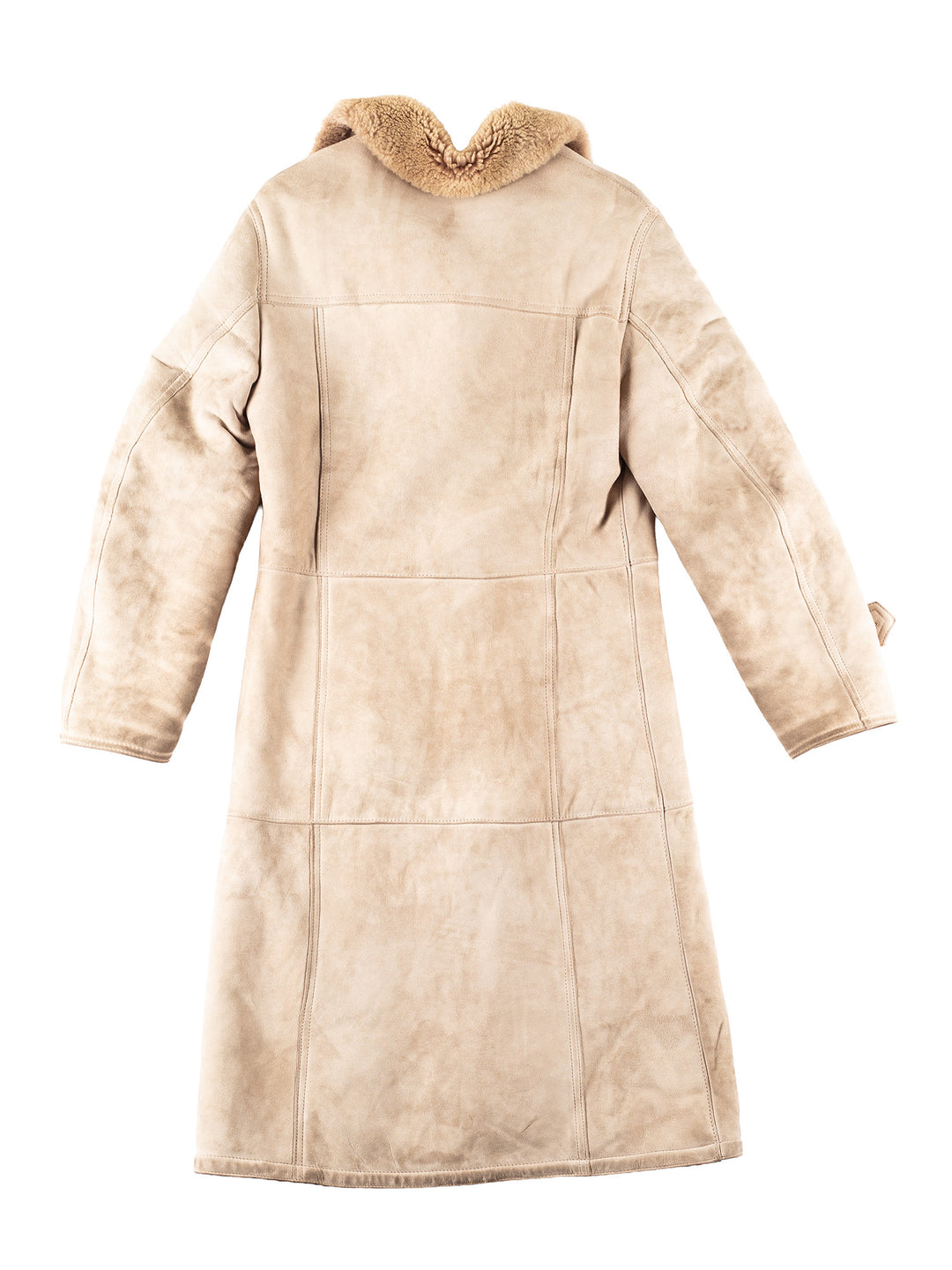 Vintage 70's Women Sheepskin Coat in Beige