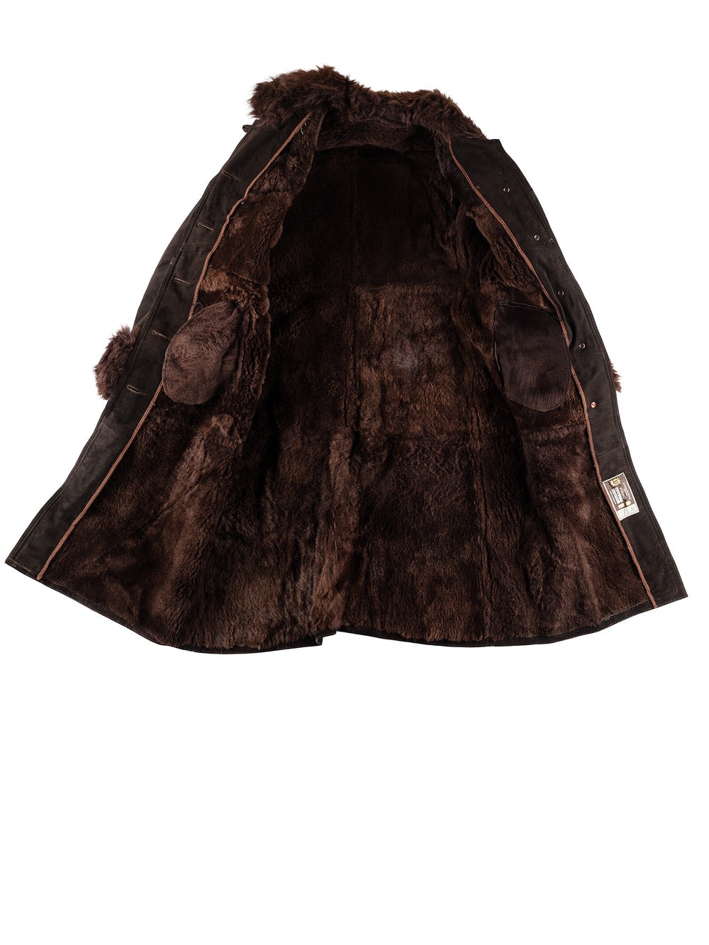 Vintage 70's Women Sheepskin Coat in BrownMN439