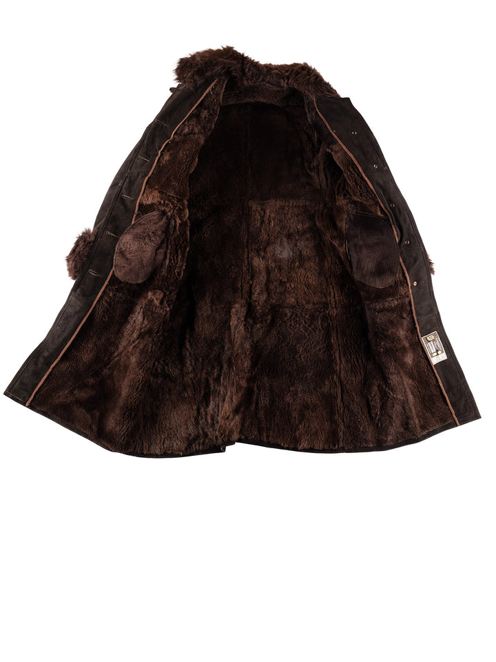 Vintage 70's Women Sheepskin Coat in BrownMN439