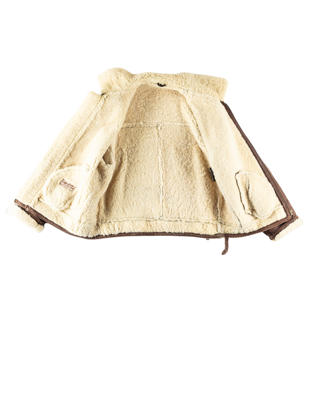 Vintage 80's Men Sheepskin Jacket in BrownVN260