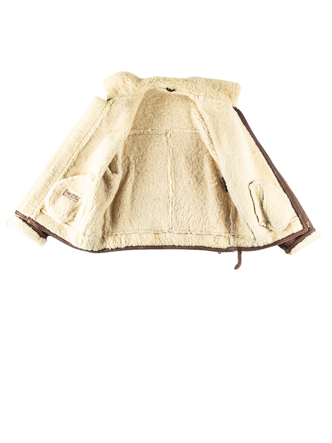 Vintage 80's Men Sheepskin Jacket in BrownVN260