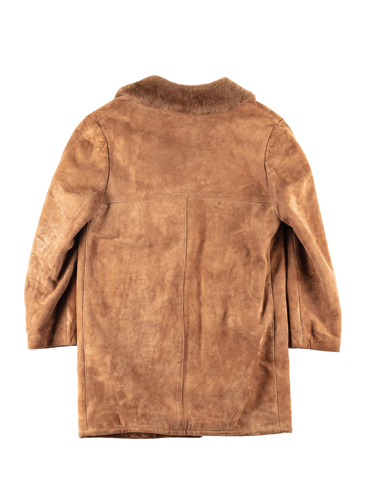 Vintage 70's Men Sheepskin Coat in Brown