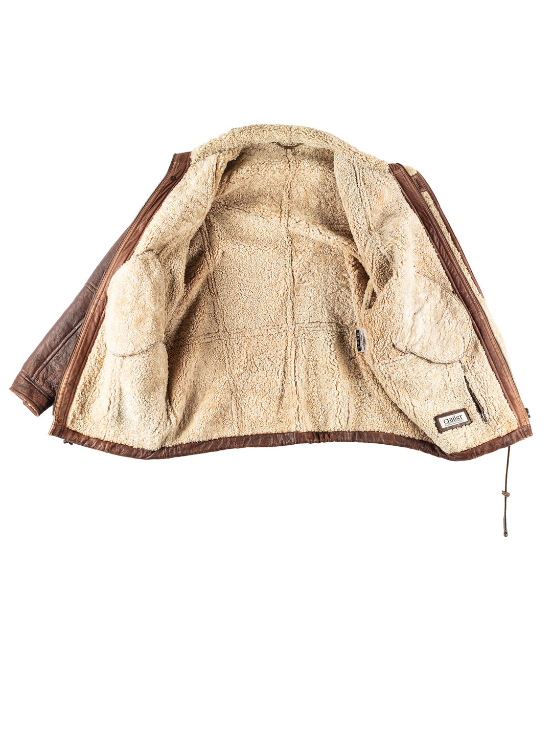 Vintage 90's Men Sheepskin Coat in BrownVN213