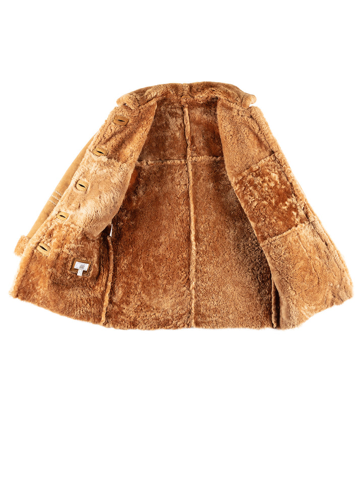 Vintage 80's Women Sherpa Coat in BrownMN427