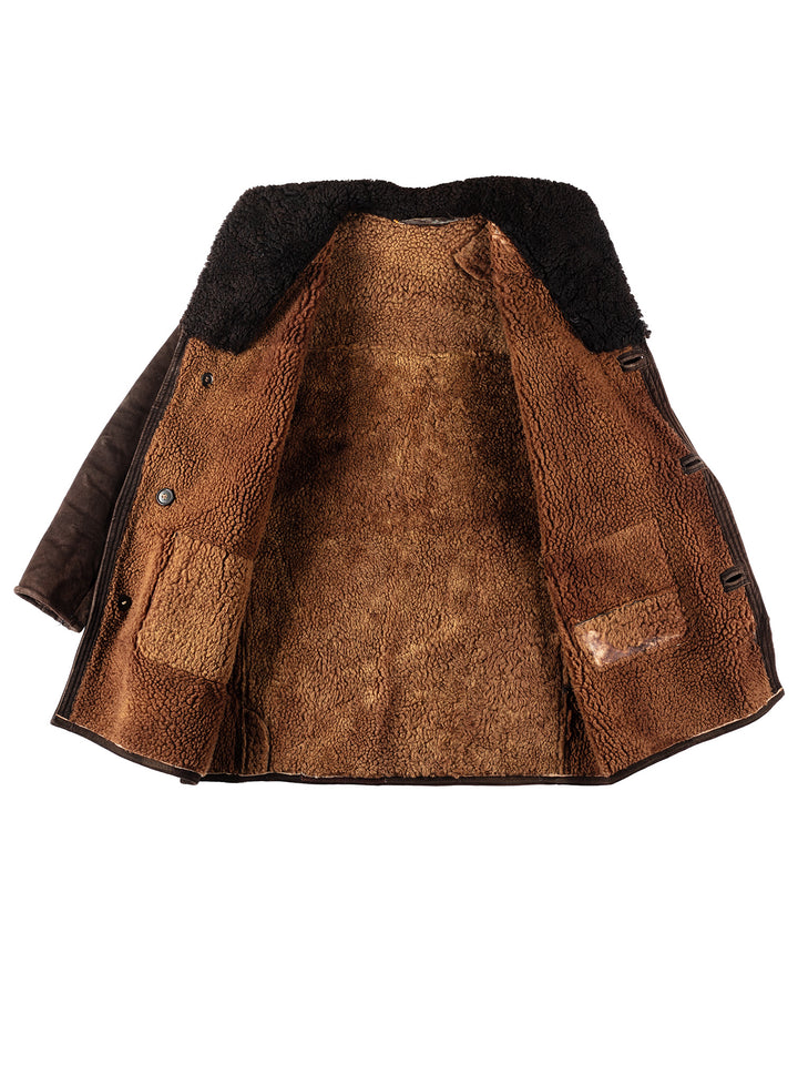 Vintage 70's Men Sheepskin Coat in BrownVN112